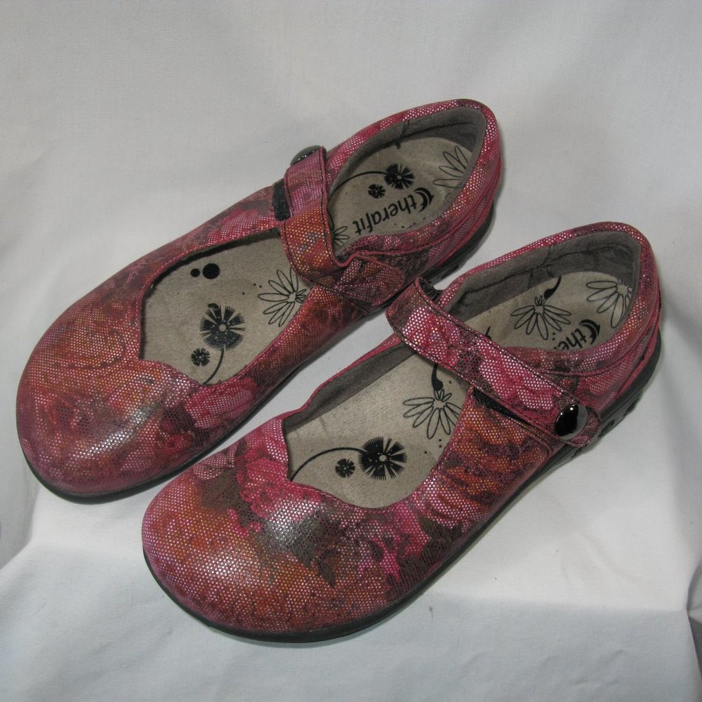 Therafit Floral Mary Jane Walking Shoe - Size 11 - Gently worn